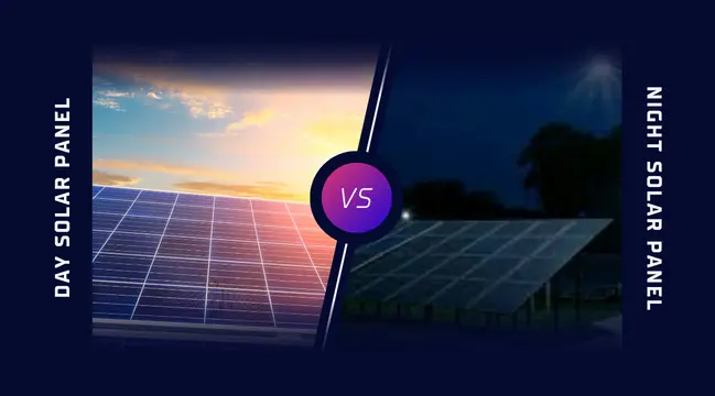 Day VS Night Solar Panels image