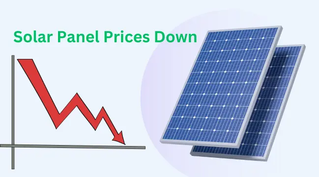 solar panel prices decreasing image